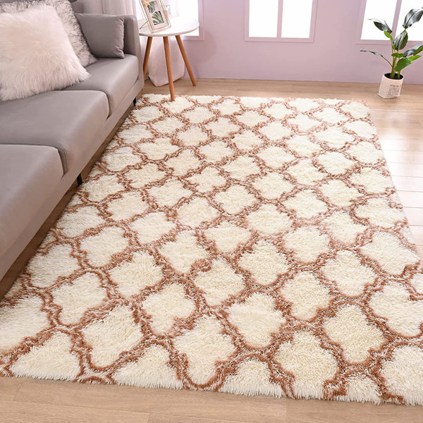 Red Barrel Studio® Fluffy Shaggy Area Rug 5X8 Ft Large Fuzzy Nursery